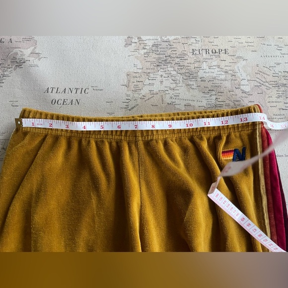 Aviator Nation Classic Sweatpants Gold Velvet Size Large Women’s - Picture 11 of 14